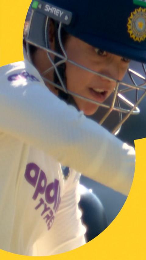 Smriti Mandhana playing a shot