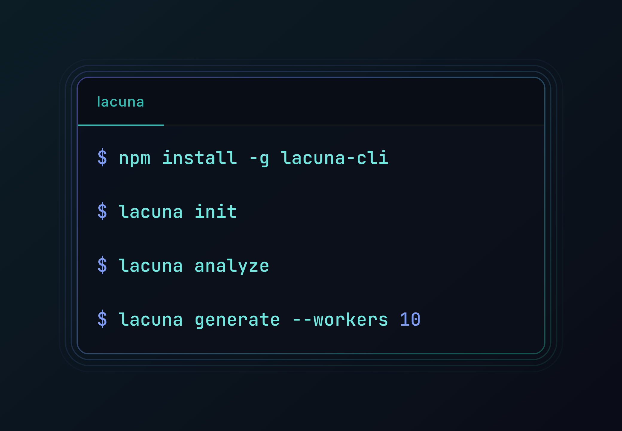 Lacuna CLI running on Afriex admin