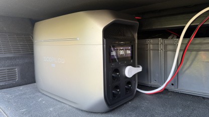 Die Delta Max 3 im Kofferraum des Vans (Bild: Mario Keller) (Mario Keller)