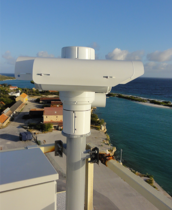 Camera facing out towards body of water
